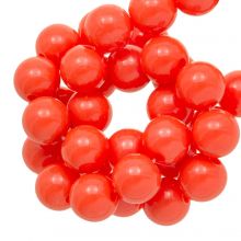 Perles Acryliques (12 mm) Red Orange (50 pièces)