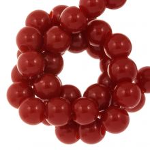 Perles Acryliques (6 mm) Tomato Red (100 pièces)