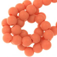 Perles Acryliques Mat (8 mm) Sunset Orange (100 pièces)