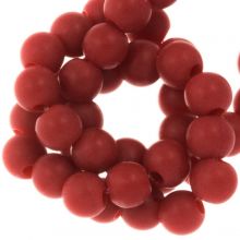 Perles Acryliques Mat (8 mm) Tomato Red (100 pièces)