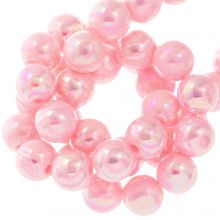 Perles Acryliques (8 mm) Rose Shadow AB (100 pièces)
