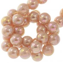 Perles Acryliques (8 mm) Cameo Rose AB (100 pièces)