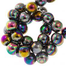 Perles Acryliques (8 mm) Black AB (100 pièces)