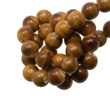 Perles en Céramique (6 mm) Marble Brown (15 pièces)