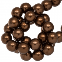 Perles en Verre Cirées Tchèques (6 mm) Bronze Shine (80 pièces)