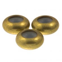 Perles Métalliques avec intérieur en Caoutchouc (8 x 4 mm) Bronze (5 pièces)