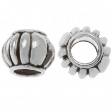 Perles en Métal Grand Trou (8.5 x 7.5 mm) Argent Antique (25 pièces)