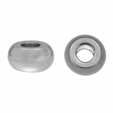 Perles Acier Inoxydable ( 6 x 3 mm) Argent Antique (20 pièces)   
