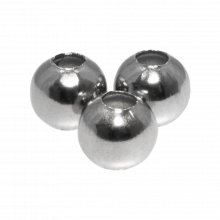 Perles Acier Inoxydable (6 mm) Argent Antique (50 pièces)