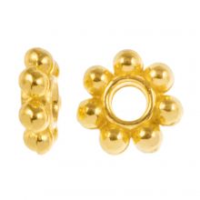 Perles Intercalaires Tibétaines (6 x 1.3 mm) Or (40 pièces) 