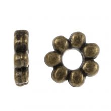 Perles Intercalaires Tibétaines (6 x 1.5 mm) Bronze (40 pièces)