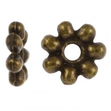 Perles Intercalaires Tibétaines (8 x 2 mm) Bronze (40 pièces)