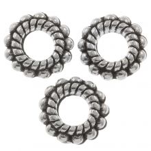 Perles Intercalaires en Métal (7 mm) Argent Antique (50 pièces) 
