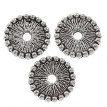 Perles Intercalaires en Métal (12 mm) Argent Antique (25 pièces) 