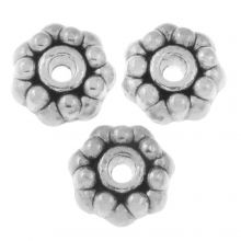 Perles Intercalaires en Métal (4 x 8 mm) Argent Antique (25 pièces) 