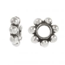 Perles Intercalaires Tibétaines (6 x 1.5 mm) Argent Antique (35 pièces)