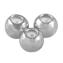 Perles Métalliques avec intérieur en Caoutchouc (3 x 2.5 mm) Argent Antique (5 pièces)