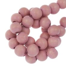 Perles en Bois Look Vintage (8 mm) Dark Misty Rose (104 pièces)