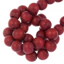 Perles en Bois Look Vintage (6 mm) Burgundy Red (140 pièces)