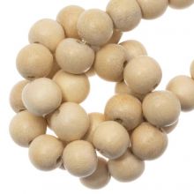 Perles en Bois (16 mm) White Wood (25 pièces)