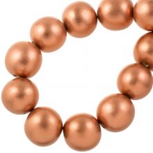 metallique coulour copper perles en bois jolie 30 mm 