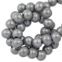 perles en bois metallic look grey light 