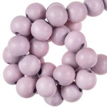 Perles en Bois Look Vintage (8 mm) Lilac Snow (104 pièces)