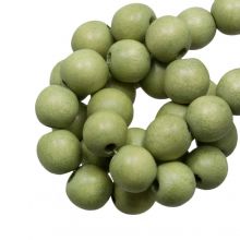 perles en bois pistachio vert vintage coulour 8 mm 