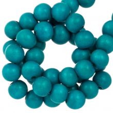 perles en bois azure bleu  6 mm 