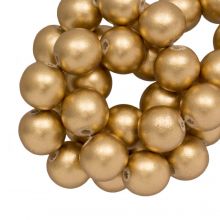 perles en bois metallique or coulour 16 mm