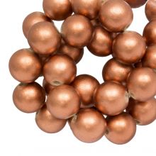 perles en bois metallique or coulour 10 mm grand