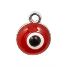 Breloque Émaillée Evil Eye (12 x 10 x 7 mm) Red (3 pièces)