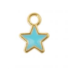 Breloque Émaillée Star (9 x 7 x 1 mm) Blue (20 pièces)