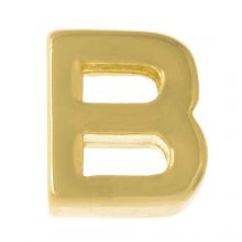 Perle Lettre Alphabet Métal B (9 x 7.5 x 3 mm) Or (1 pièce)