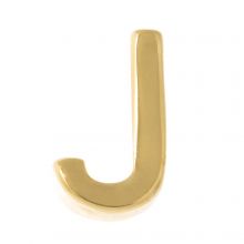 Perle Lettre Alphabet Métal J (8 x 5.5 x 3 mm) Or (1 pièce)