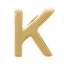 Perle Lettre Alphabet Métal K (9 x 8 x 3 mm) Or (1 pièce)