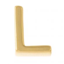 Perle Lettre Alphabet Métal L (8.5 x 6 x 3 mm) Or (1 pièce)