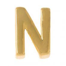 Perle Lettre Alphabet Métal N (8.5 x 7 x 3 mm) Or (1 pièce)