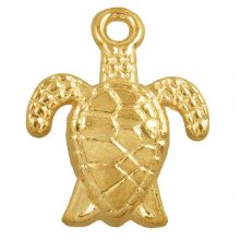 Breloque Tortue(15.5 x 12.5 x 2.5 mm) Or (25 pièces)