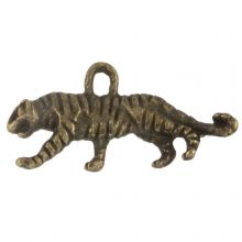 Breloque Tigre (11.5 x 22.5 x 2.5 mm) Bronze (10 pièces)