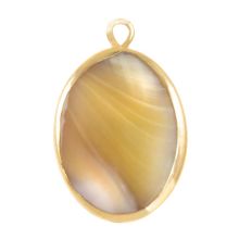 Pendentif Coquillage (22 - 24 x 13 - 15 x 5 - 6 mm) Light Gold (1 pièce)