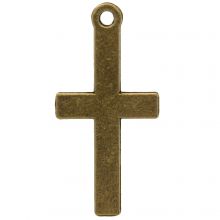 Breloque Croix (35 x 17 mm) Bronze (5 pièces)