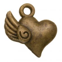 Breloque Coeur (14 mm) Bronze (10 pièces)