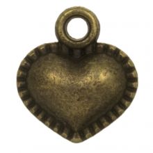 Breloque Coeur (13 x 11 mm) Bronze (15 pièces)
