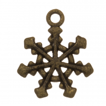 Breloque Flocon de Neige (20 x17 mm) Bronze (10 pièces)