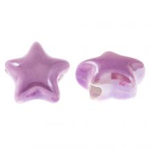 Perles en Céramique Étoile (14 x 8 mm) Violet (3 pièces)