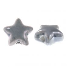 Perles en Céramique Étoile (14 x 8 mm) Steel Grey (3 pièces)