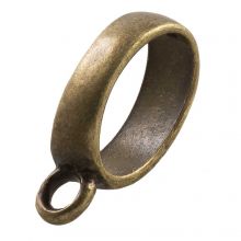 Attache Breloque Ovale (Diamètre intérieur 8 x 12 mm) Bronze (10 pièces)