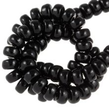 Perles Acryliques Opaque (7 x 4 mm) Black (145 pièces)