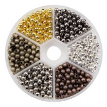 Assortiment - Perles en Métal (4 mm) Mix Color (940 pièces)